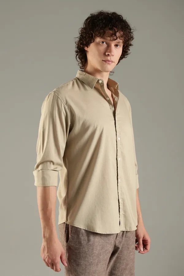 Italino_Biege_Linen_Blend_Relaxed_Shirt