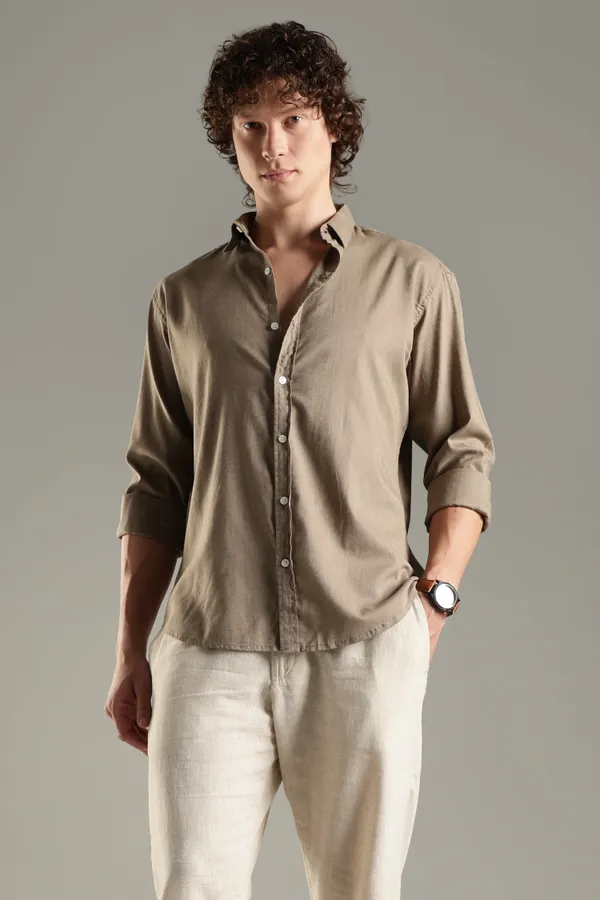 Italino_Khakhi_Linen_Blend_Relaxed_Shirt