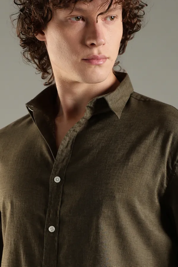 Italino_Olive_Linen_Blend_Relaxed_Shirt