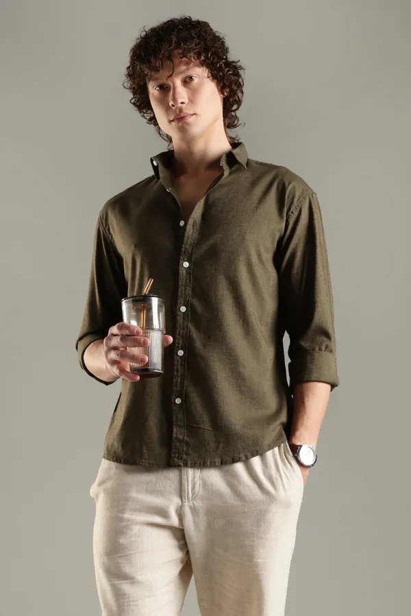 Italino_Olive_Linen_Blend_Relaxed_Shirt
