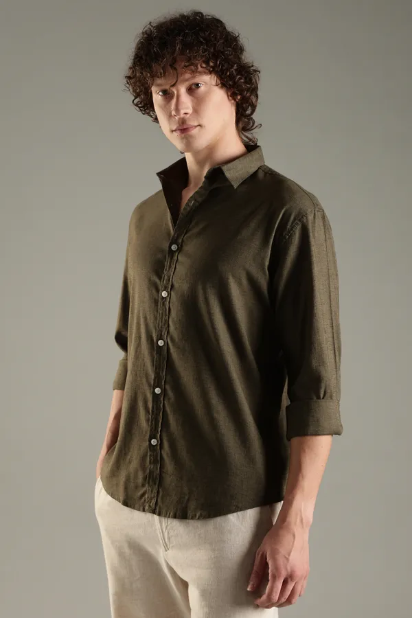 Italino_Olive_Linen_Blend_Relaxed_Shirt