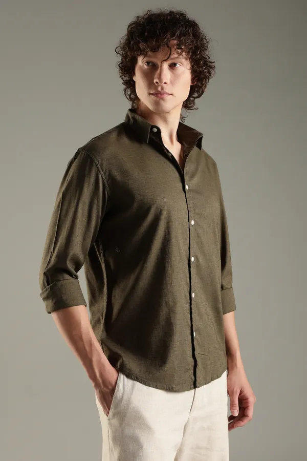 Italino_Olive_Linen_Blend_Relaxed_Shirt