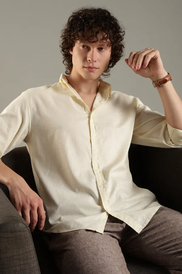 Italino_Yellow_Linen_Blend_Relaxed_Shirt
