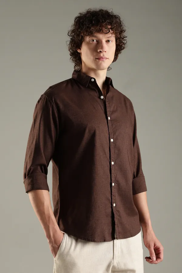 Italino_Brown_Linen_Blend_Relaxed_Shirt