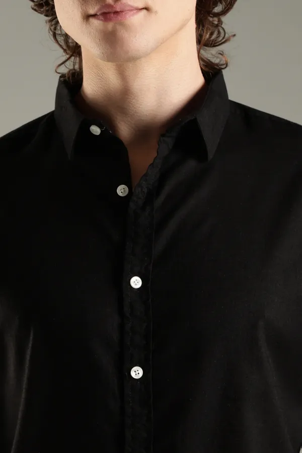Italino_Black_Linen_Blend_Relaxed_Shirt