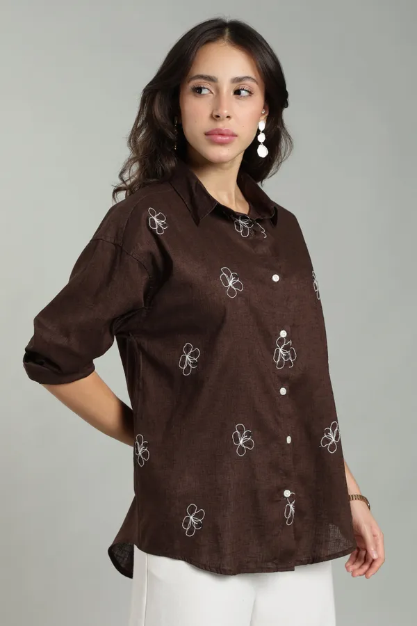 Women_S_Chocolate_Brown_Embroidered_Linen_Shirt