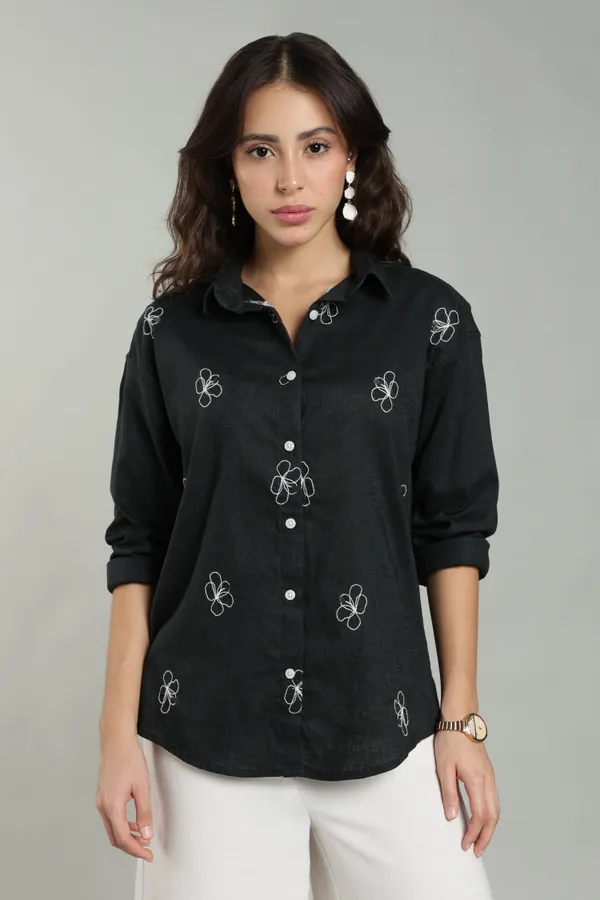 Women_S_Teal_Embroidered_Linen_Shirt