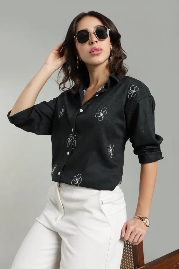 Women_S_Teal_Embroidered_Linen_Shirt