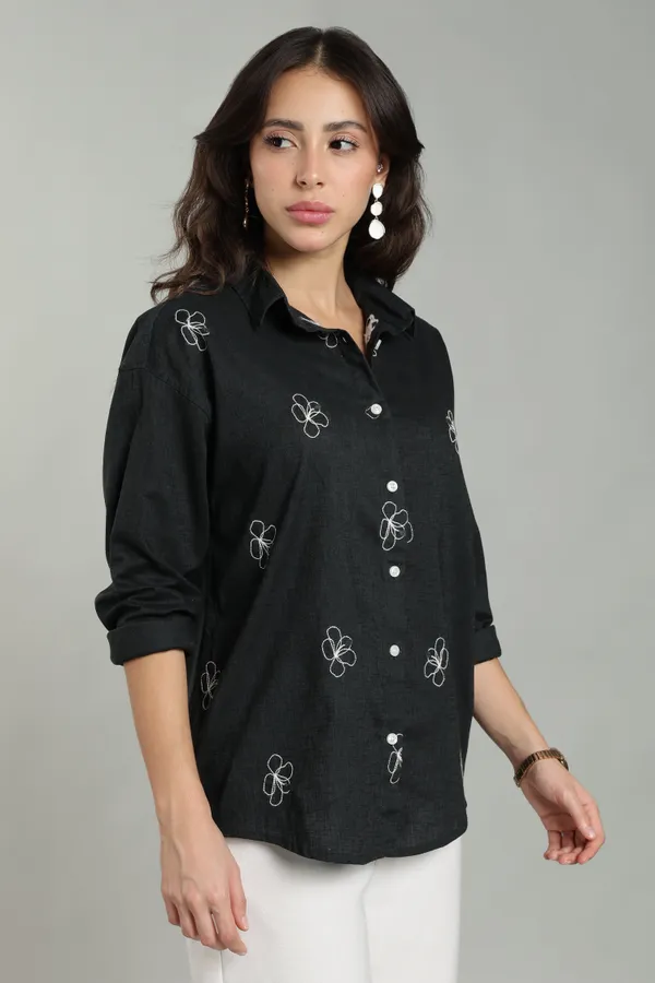 Women_S_Teal_Embroidered_Linen_Shirt