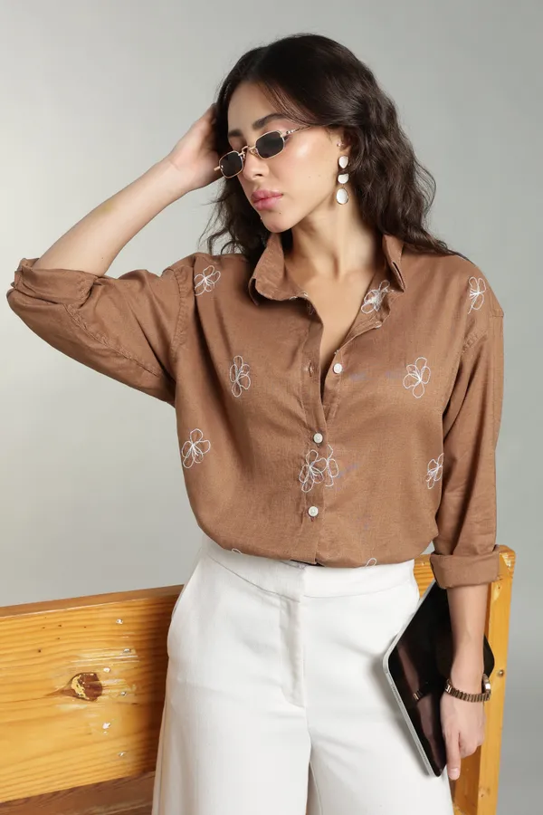 Women_S_Rust_Embroidered_Linen_Shirt
