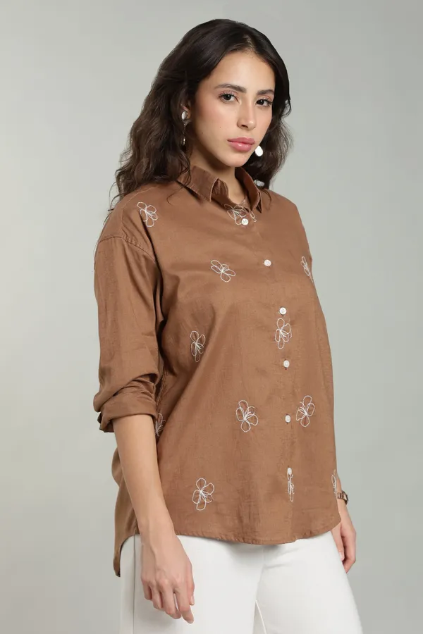 Women_S_Rust_Embroidered_Linen_Shirt