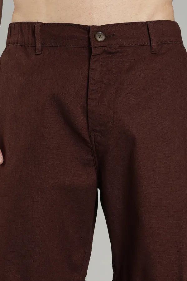 Cotton_Linen_Brown_Shorts
