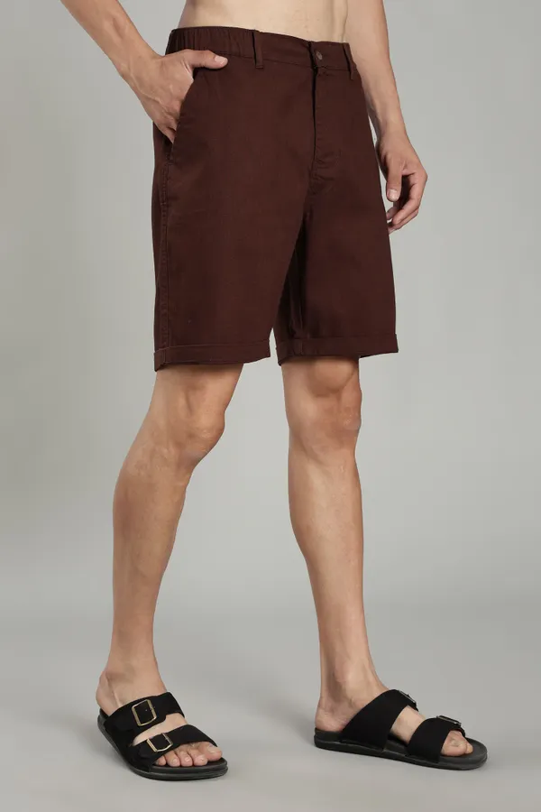 Cotton_Linen_Brown_Shorts