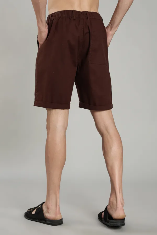 Cotton_Linen_Brown_Shorts