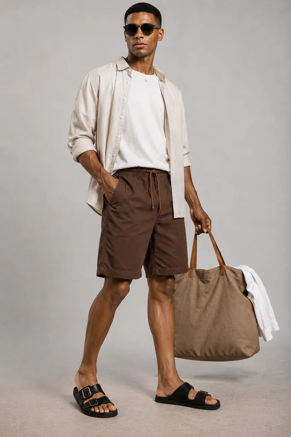 Twill_Shorts_Brown