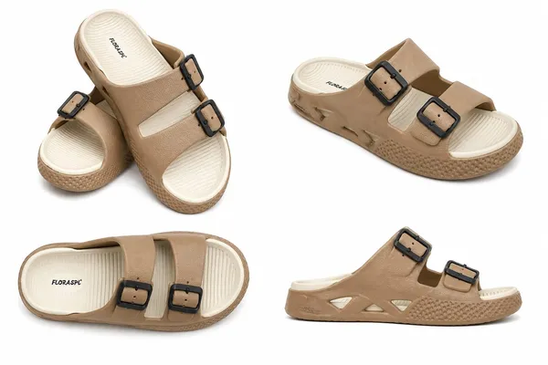 Cream_Synthetic_Double_Strap_Sandals_For_Men