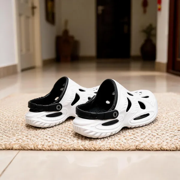 White_Molded_Ventilated_Slip-On_Clogs_For_Men