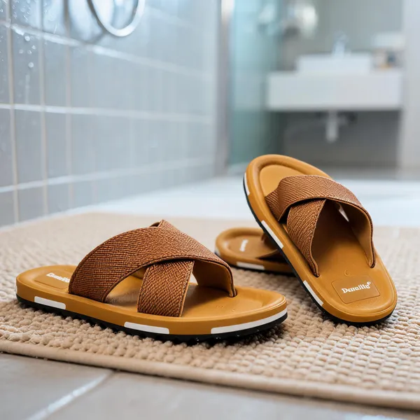 Mustard_Synthetic_Cross_Strap_Casual_Flip_Flops_For_Men