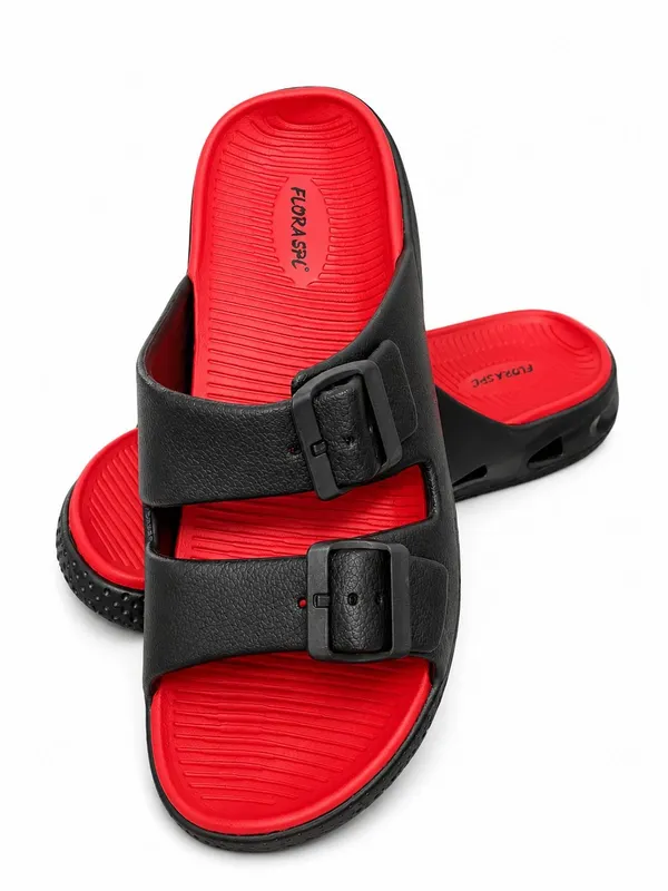 Black_Synthetic_Double_Strap_Adjustable_Sandals_For_Men