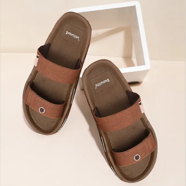 Brown_Textured_Broad_Strap_Casual_Sandals_For_Men