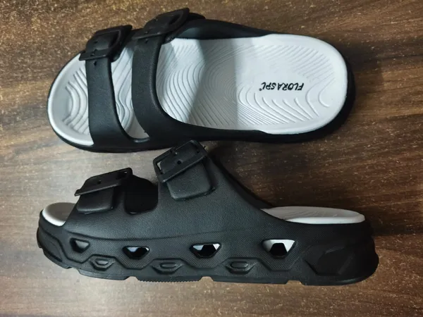 Black_Synthetic_Dual_Buckle_Strap_Sandals_For_Men