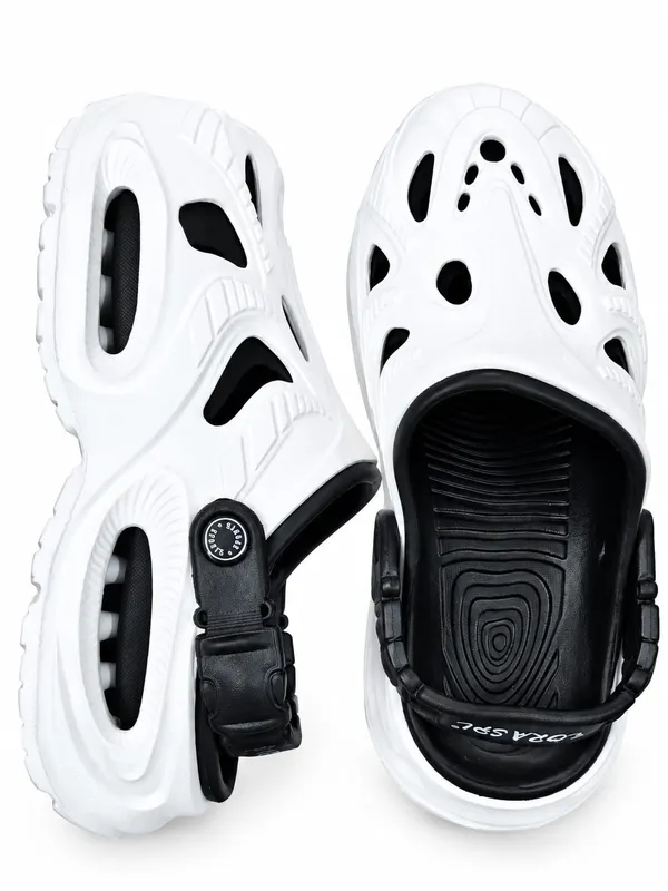 White_Molded_Ventilated_Slip-On_Clogs_For_Men