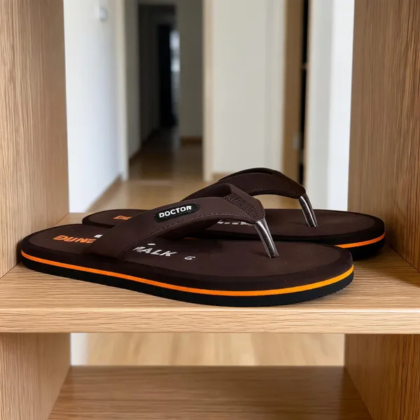 Brown_Orange_Accent_Casual_Flip_Flops_For_Men