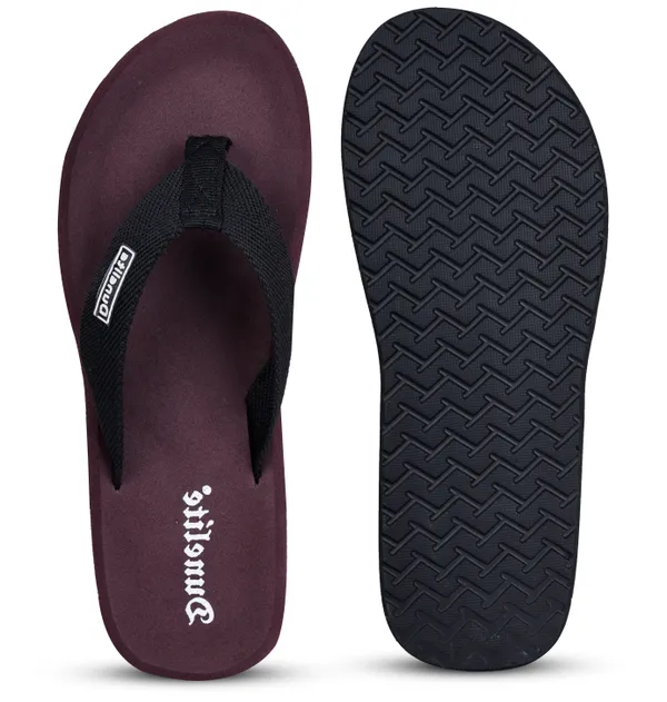 Maroon_Woven_Strap_Casual_Flip_Flops_For_Men