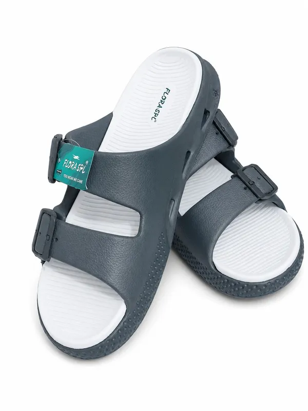 Black_Synthetic_Double_Strap_Buckle_Sandals_For_Men