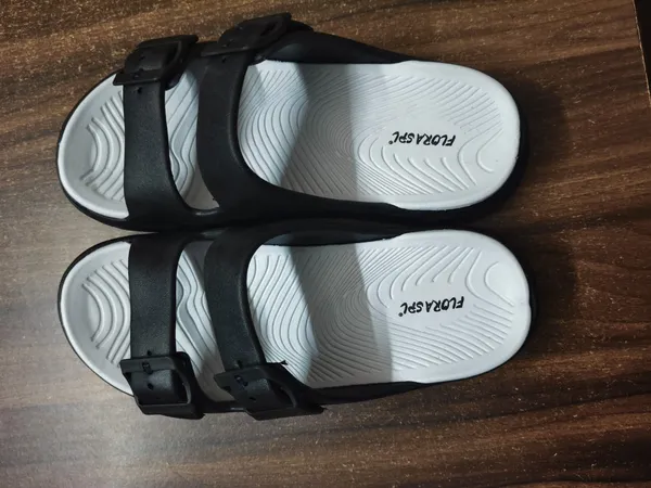 Black_Synthetic_Dual_Buckle_Strap_Sandals_For_Men