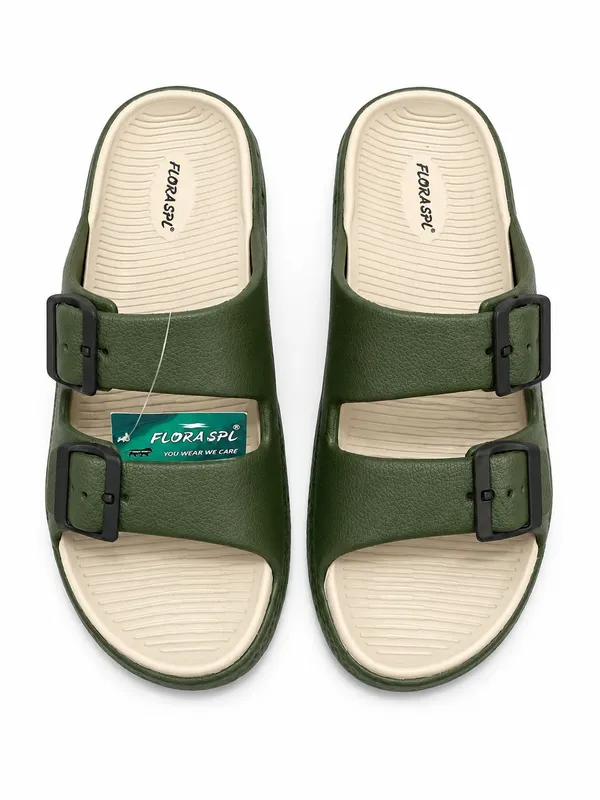 Green_Eva_Double_Buckle_Strap_Sandals_For_Men