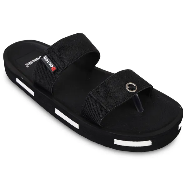 Black_Textile_Strap_Casual_Sandals_For_Men
