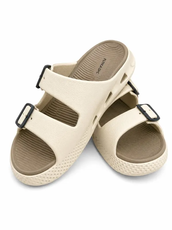 Cream_Synthetic_Double_Strap_Sandals_For_Men