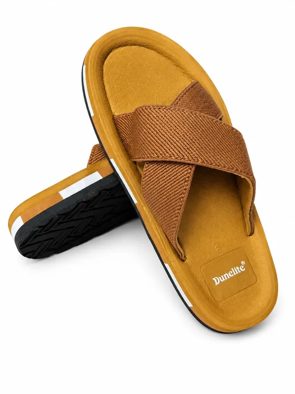 Mustard_Synthetic_Cross_Strap_Casual_Flip_Flops_For_Men