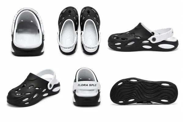 Black_Ventilated_Slip-On_Casual_Clogs_For_Men