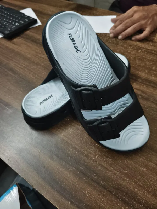 Black_Synthetic_Dual_Buckle_Strap_Sandals_For_Men