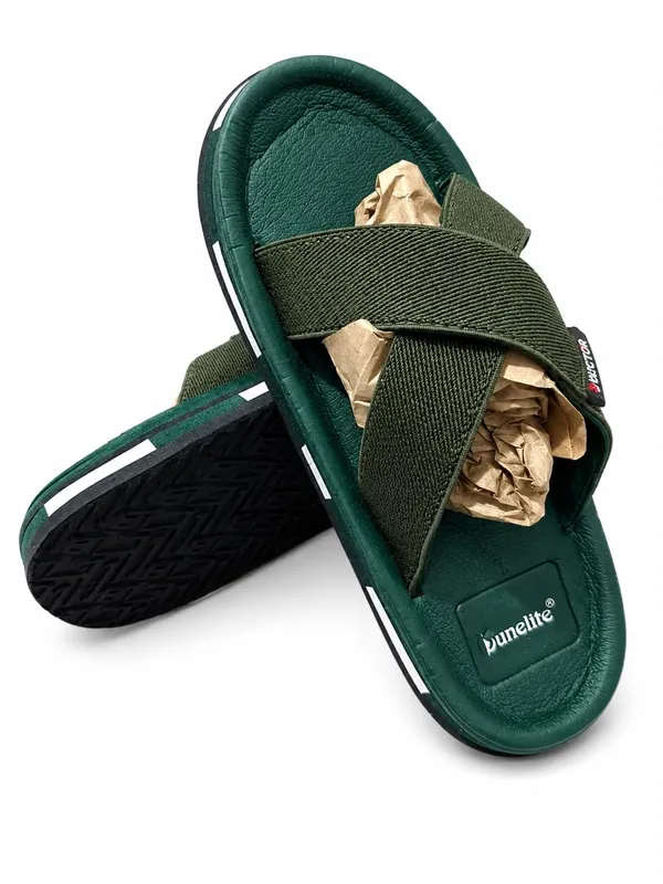 Green_Cross_Strap_Casual_Sliders_For_Men