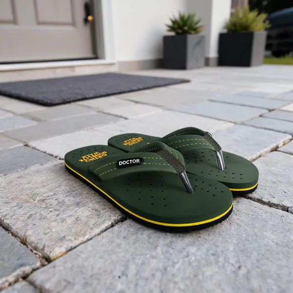 Green_Orthopedic_Contoured_Flip-Flops_For_Men