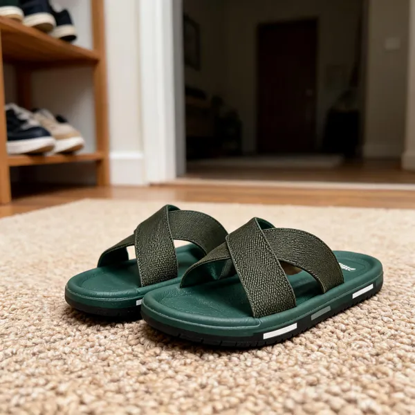 Green_Cross_Strap_Casual_Sliders_For_Men