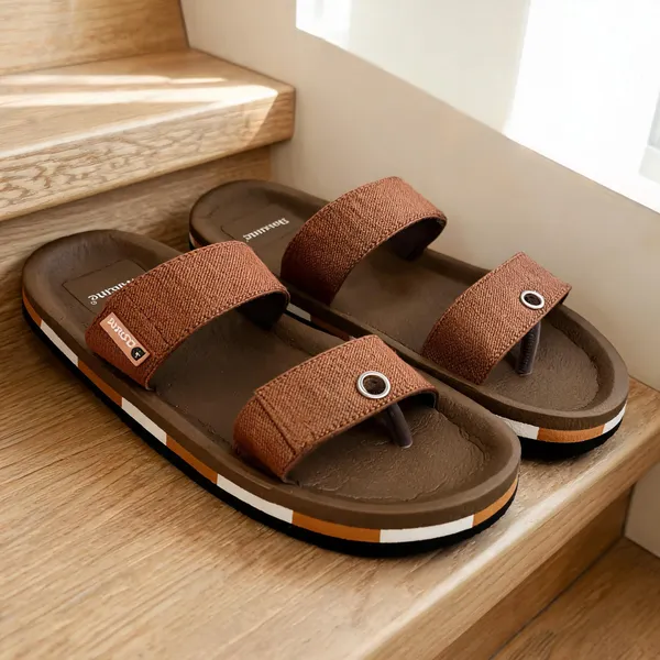 Brown_Textured_Broad_Strap_Casual_Sandals_For_Men