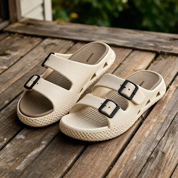 Cream_Synthetic_Double_Strap_Sandals_For_Men