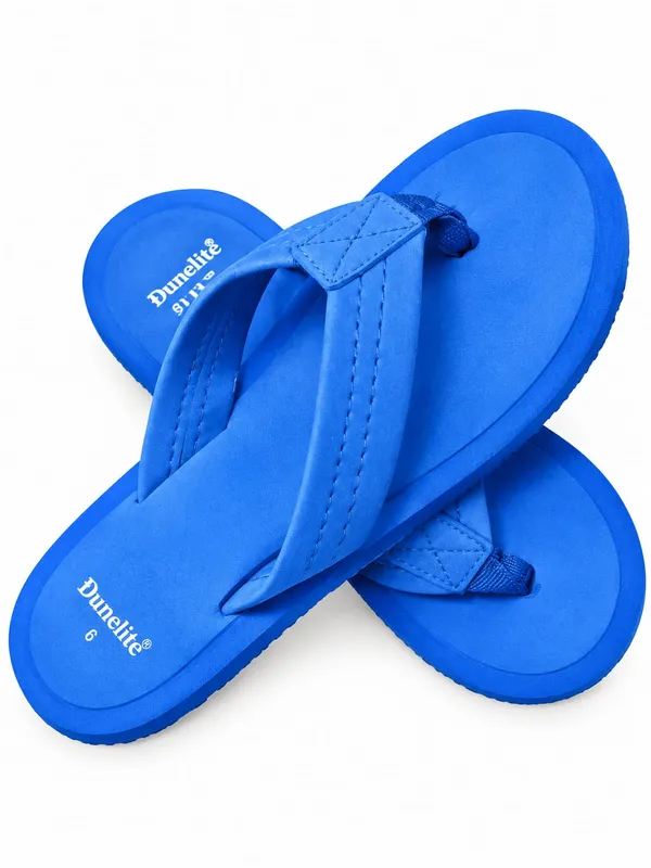 Blue_Casual_Textured_Flip-Flops_For_Women