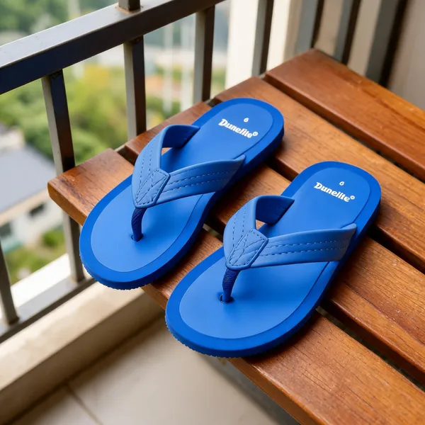 Blue_Casual_Textured_Flip-Flops_For_Women