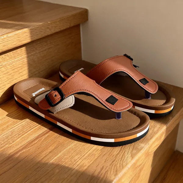 Brown_Casual_Buckle_Strap_Open-Toe_Sandals_For_Men