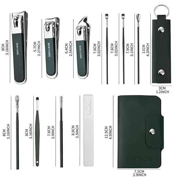 10-in-1_Manicure_Kit_–_Stainless_Steel_Nail_Clipper_Set_for_Men_&_Women