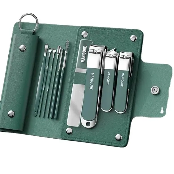10-in-1_Manicure_Kit_–_Stainless_Steel_Nail_Clipper_Set_for_Men_&_Women