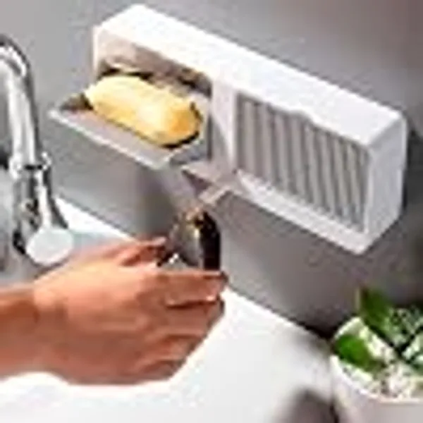 Plastic_Wall_Mounted_Soap_Sponge_Holder_With_Drain_Tray_Pack_Of_2