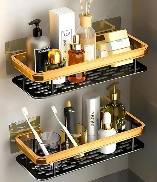 Plastic_2_Tier_Wall_Mounted_Kitchen_Bathroom_Storage_Shelf
