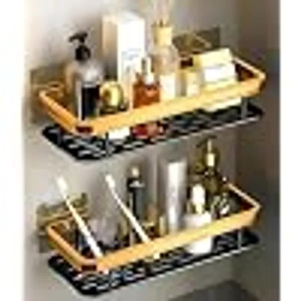 Plastic_2_Tier_Wall_Mounted_Kitchen_Bathroom_Storage_Shelf