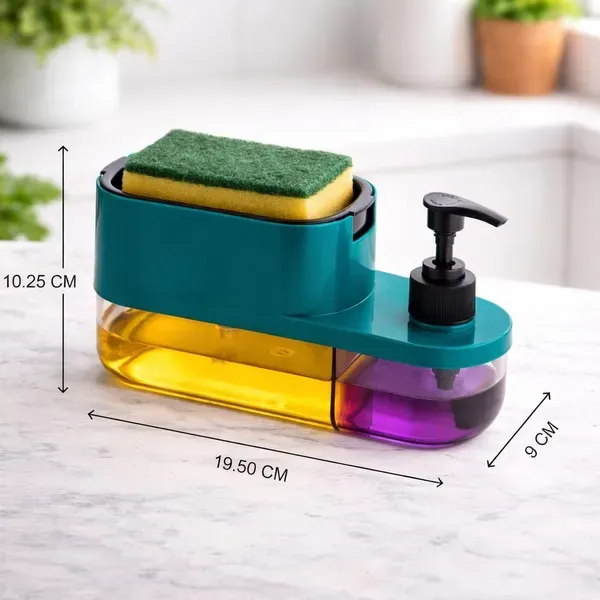Plastic_3_In_1_Soap_Dispenser_With_Sponge_Holder_Pack_Of_1